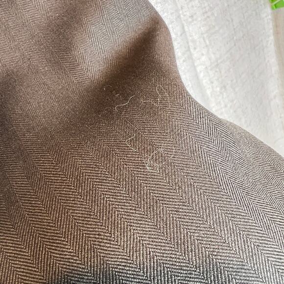 Jos. A. Bank 100% Wool Blazer Men's 44R Chocolate Brown Pinstripe Herringbone - Picture 8 of 8